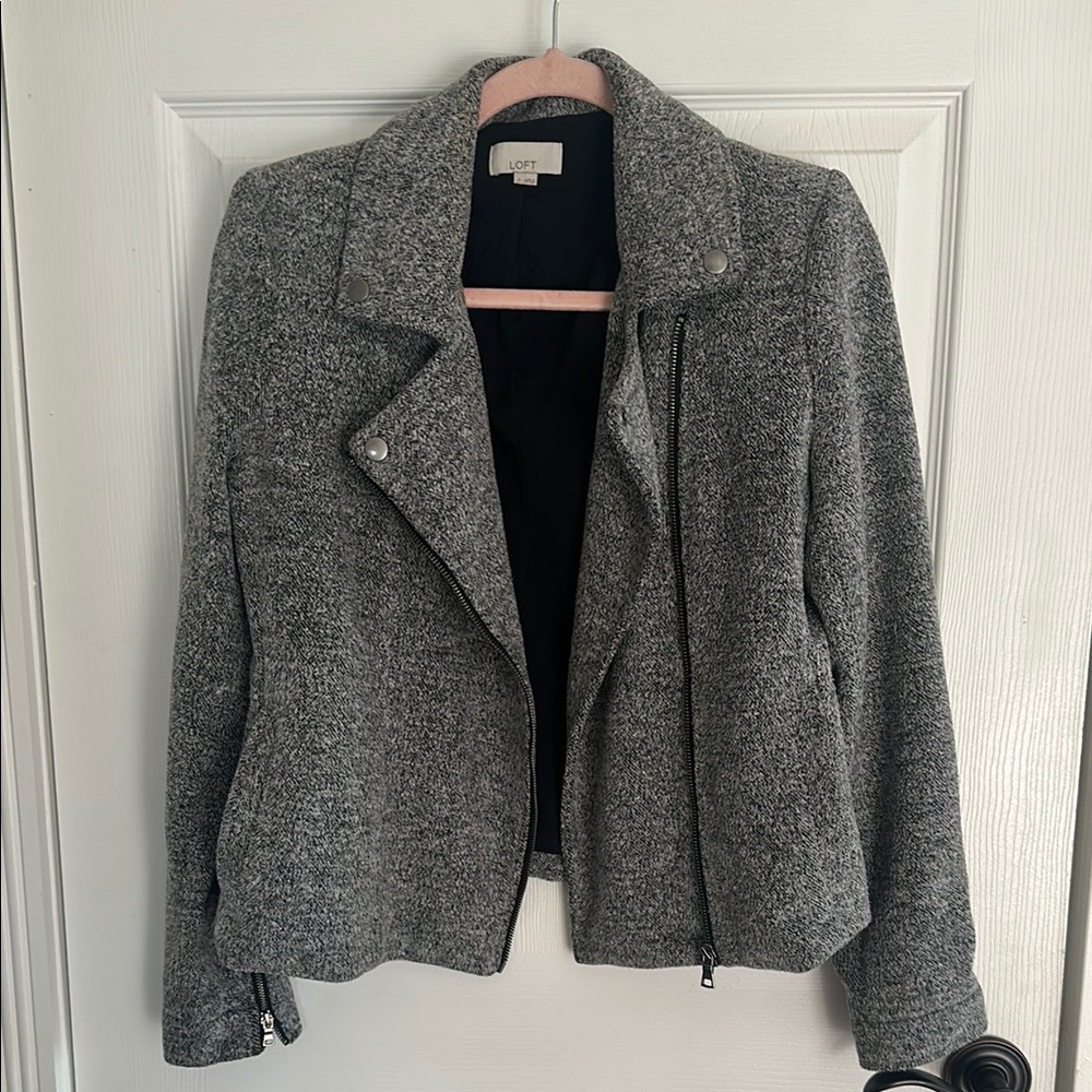 LOFT Women's Moto style Gray Jacket